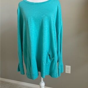 Fresh Produce Blue Relaxed Long Sleeve Top